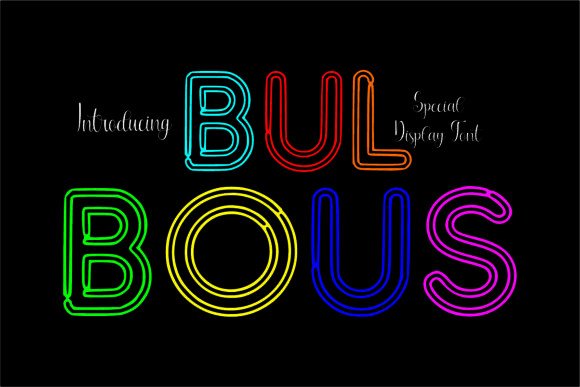 Bulbous Font: Bold Neon Style for Crafters