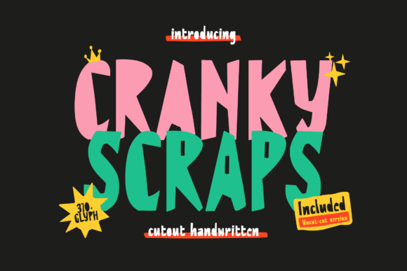 Cranky Scraps: A Bold Display Font for Editorial Impact