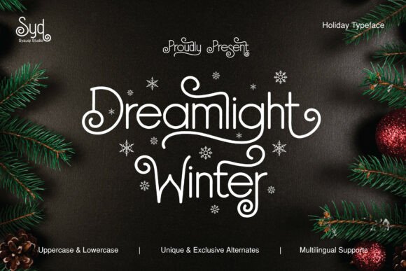 Dreamlight Winter: An Elegant Handwritten Font for Editorial Design