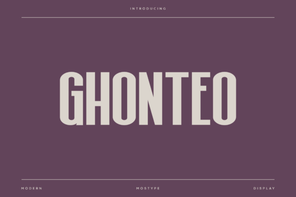 Ghonteo: A Modern Condensed Display Font for Editorial Impact