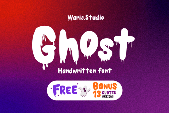 Ghost Halloween Quotes Bundle: A Spooky Display Font for Editors