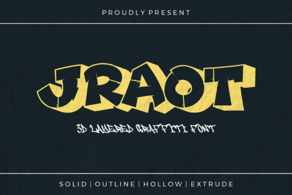 Jraot Regular: The 3D Graffiti Font for Viral Content