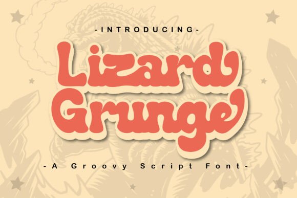 Lizard Grunge: A Retro Script Font for Bold Branding