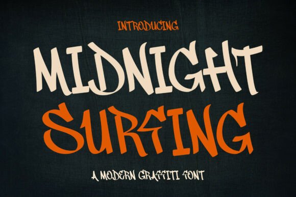 Midnightsurfing Regular: A Bold Display Font for Urban Stories