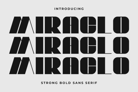 Miraclo: A Refined Sans Display Font for Modern Editorial Design