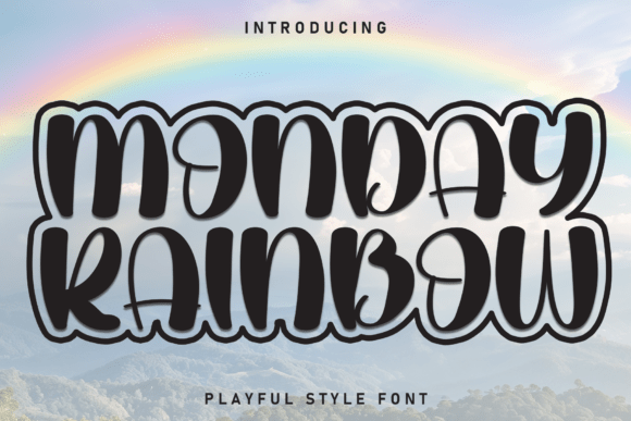Monday Rainbow: A Playful Display Font for Branding