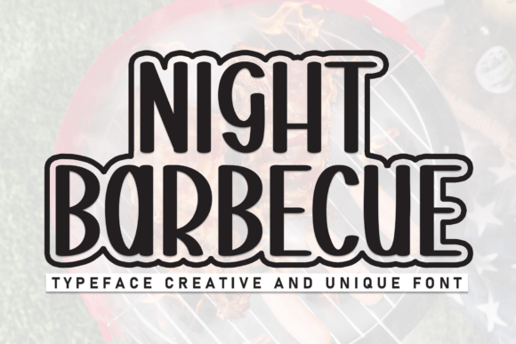 Night Barbecue: A Bold Display Font for Festive Editorial Design