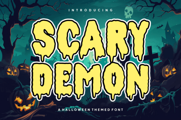 Scary Demon: A Spooky Display Font for Halloween Layouts