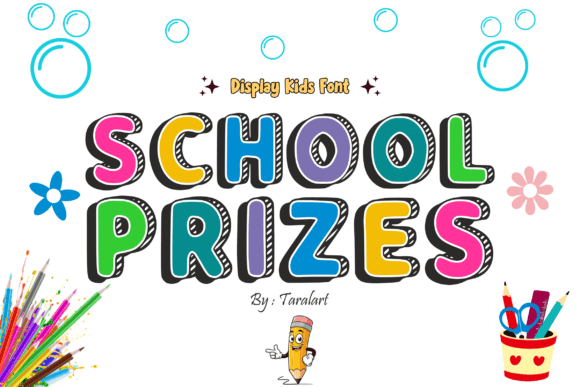 School Prizes: A Whimsical Display Font for Digital Brands