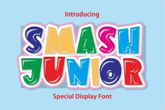 Smashjunior Regular: A Playful Display Font for Kids' Content
