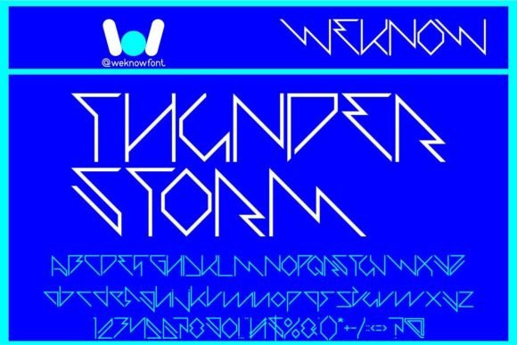 Thunder Storm Font for Futuristic Craft Designs